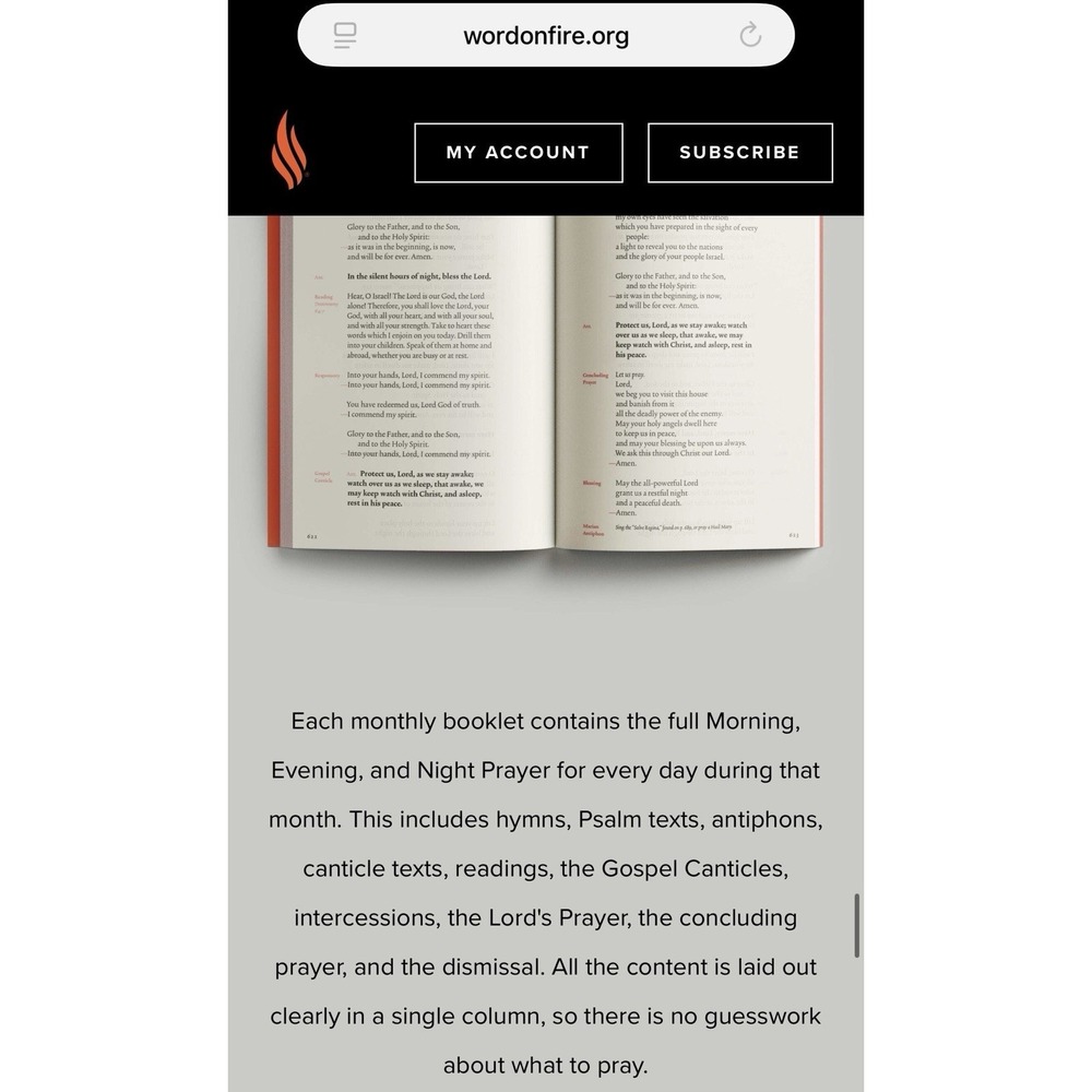 The Liturgy Of The Hours APRIL 2025 NEW SEALED Word On Fire Catholic Prayer Book - Picture 4 of 5